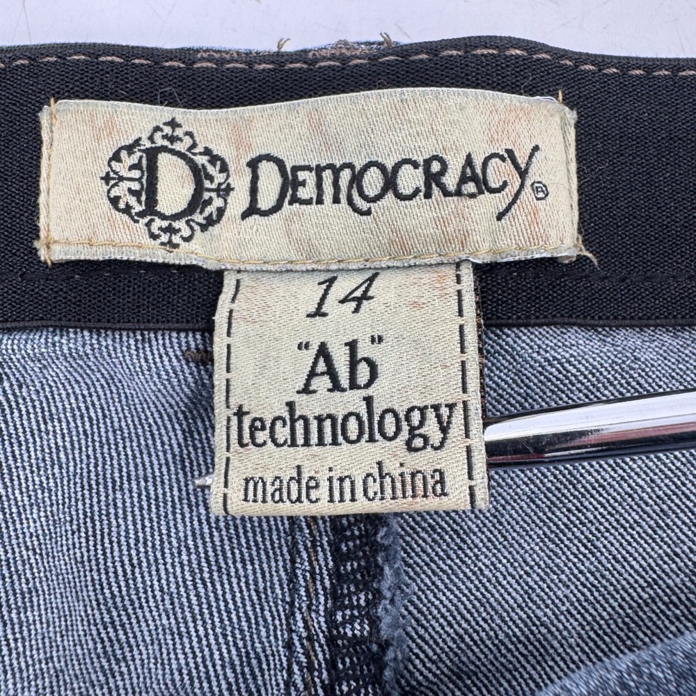 Democracy Ab Technology Women's Jeans Size 14 Dark Wash Slim Fit Stretch - Picture 3 of 11